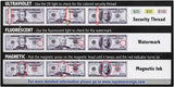 Ultraviolet, Magnetic Ink, Fluorescent, and Microprint 4-Way Counterfeit Detector
